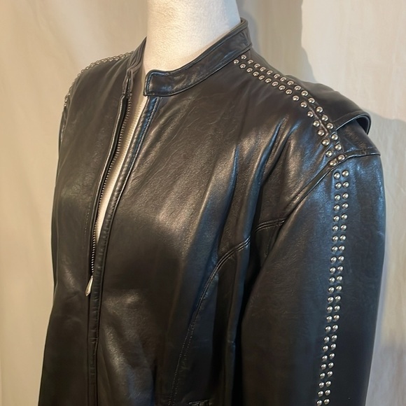 Harley-Davidson Jackets & Blazers - Harley-Davidson Women’s Angel Wing Studded Moto Jacket XL Zipper Soft EUC Gift!